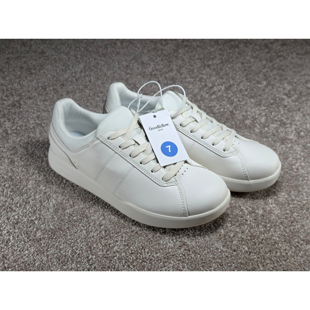 Goodfellow & Co Mens Scout White Low Top Lace Up Sneakers Size 7 NWT